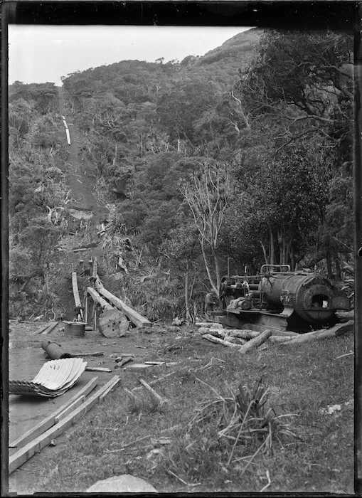 Wekatahi Incline, used for logging near Piha.