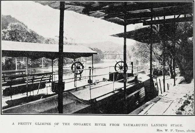 A pretty glimpse of the Ongarue River from Taumarunui landing stage