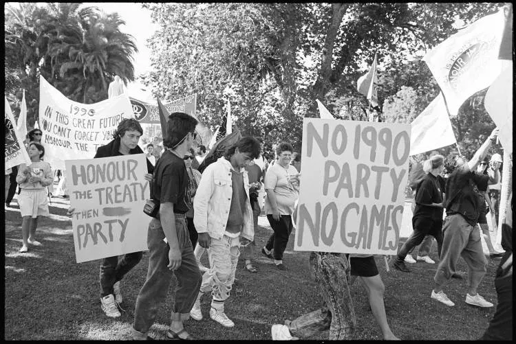 Sesquicentennial demonstration, Albert Park, 1990