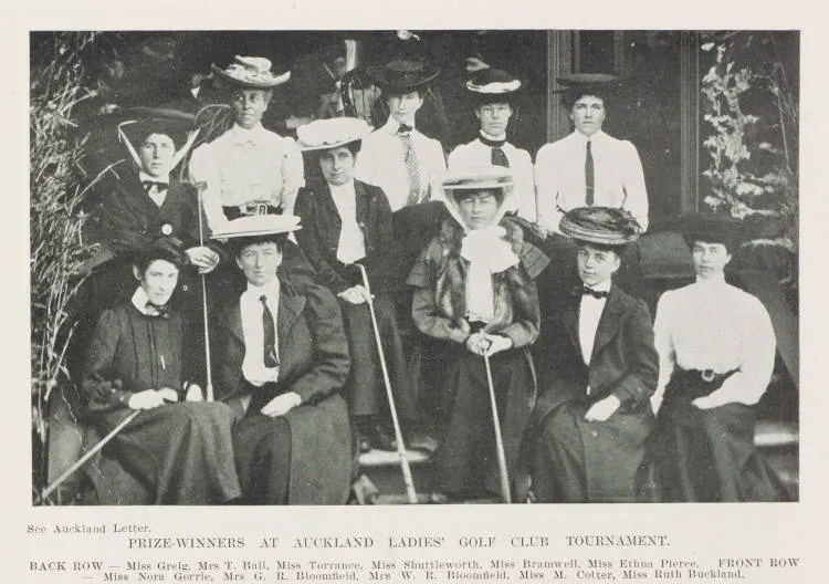 Prize-winners at Auckland ladies' golf club tournament
