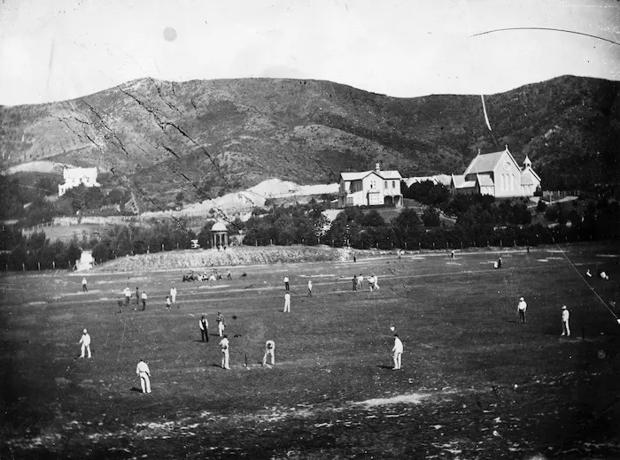 Basin Reserve, St Mark's Church and the house of J R George, Wellington