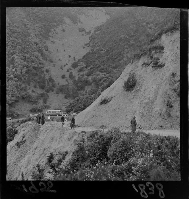 Slip on the Wainuiomata Hill Road, Lower Hutt