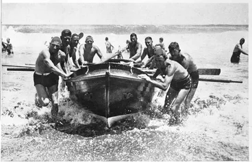 Image: Surf boat at Piha.