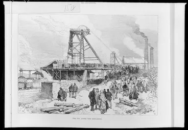 Image: Illustrated London news :Kaitangata Coal Mine. The pit after the explosion. [London, 1879]