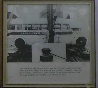 A Cecil Peak Limited bus on the "Earnslaw"