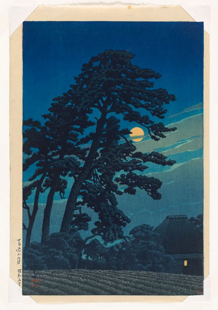 Magome no tsuki (Full moon at Nagome) from the series Tōkyō nijūkei (Twenty Views of Tokyo)