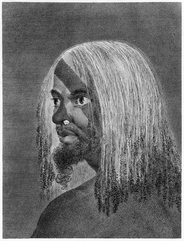 Image: Hodges, William, 1744-1797: Man of the island of Tanna / drawn from nature by W. Hodges ; engrav'd by J Basire London ; [Strahan], 1776