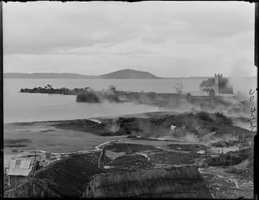 Image: Ohinemutu Maori village beside the lake, Rotorua, Bay of Plenty region