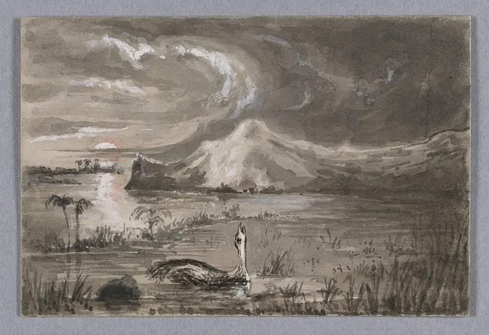 Mantell, Walter Baldock Durrant 1820-1895 :A moa in a fix [1848]