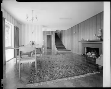 Image: Dining room [of Jim Dawson house in Mahina Bay, Eastbourne, Lower Hutt?]