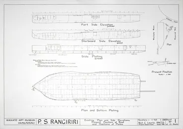 Image: Architectural drawings for P.S. Rangiriri