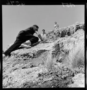 Image: Rock climbing at Titahi Bay, Wellington