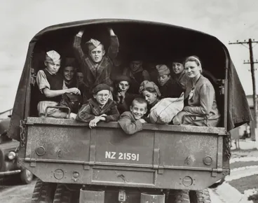 Image: Polish refugees en route to Pahiatua, 1945. From the portfolio: PhotoForum - John Pascoe
