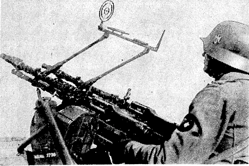 Sport and General" Pboto. An almost unending stream of refugees pouring into Hong Kong early this month as they were driven forward by the advancing Japanese. It was estimated that in iivelve hours more than 60,000 sought sanctuary in the colony. ' "Sport and General" Photo. A sighting device for use by anti-aircraft artillery at infantrx schools in Germany, (Evening Post, 28 December 1938)