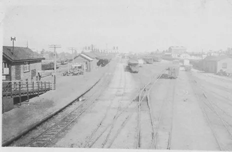 Frankton Railway Station & yards viewed from over-bridge, January 1928