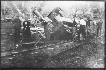 Image: Derailed engine.