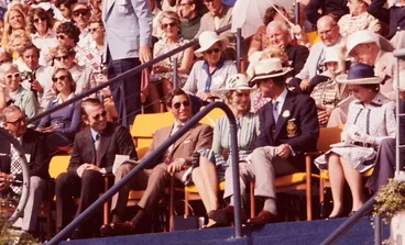 Image: Prince Charles with family at the 1974 Commonwealth Games, Christchurch