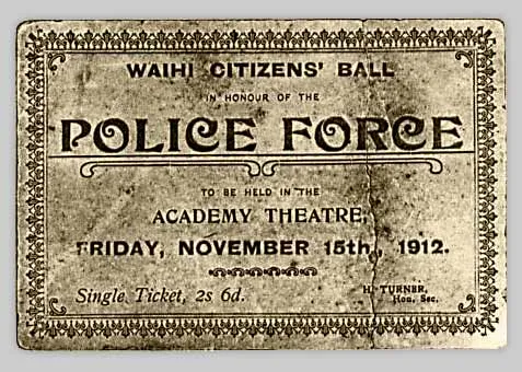 Waihī miners’ strike: citizens' ball ticket