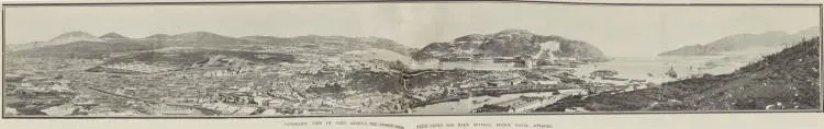 Panoramic view of Port Arthur, which Japan has made several fierce naval attacks
