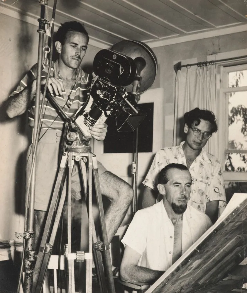 Don Oakley, Eric Lee-Johnson and Maurice Shadbolt, Waimamaku