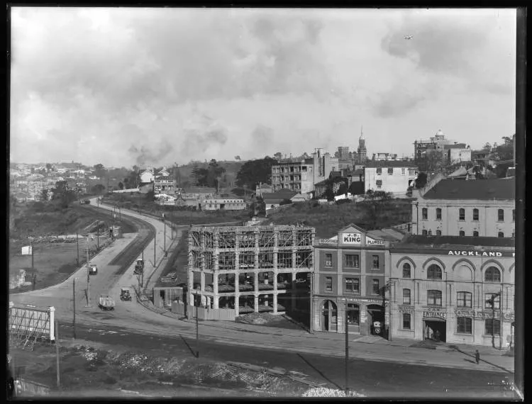 Anzac Avenue and Beach Road, Auckland Central, 1921