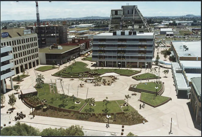 Manukau civic square, Manukau City Centre, 1987