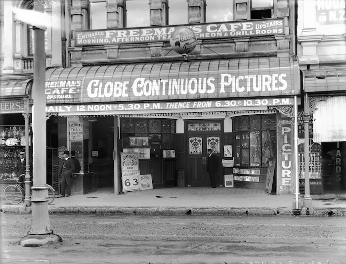 Exterior of the Globe Theatre, situated at 260 High Street, Christchurch