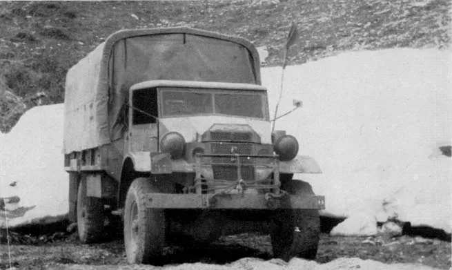 black and white photograph of truck