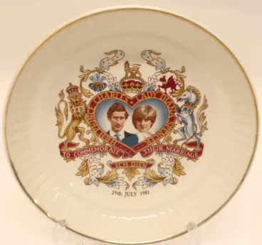 Image: Butter Pat - Commemorating the Marriage of H.R.H. Prince Charles and Lady Diana Spencer 1981