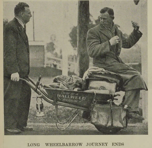 Long wheelbarrow journey ends