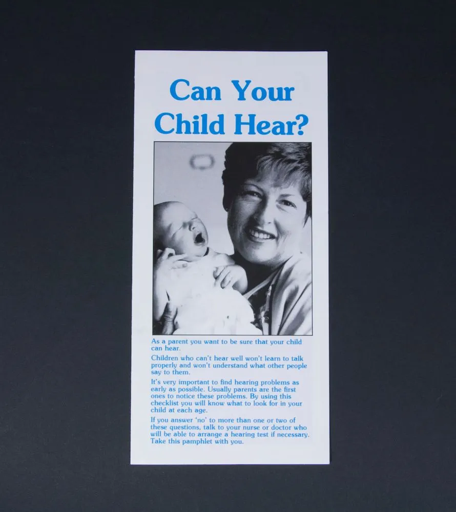 Leaflet, 'Can your child hear?'