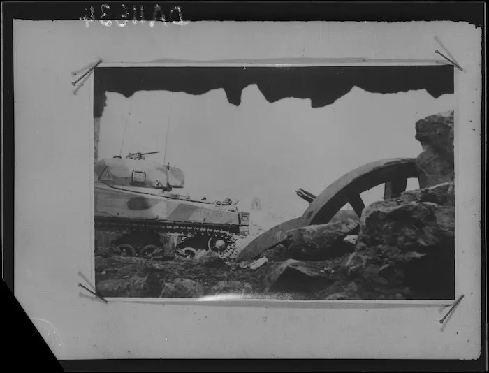 View from 28 (Maori) Battalion Regimental Aid Post in entrance to crypt, Cassino - Photograph taken by Dr C N D'Arcy