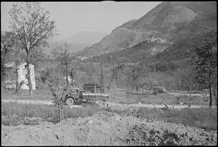 View of Belmonte, Italy, on the day after capture by 2 NZ Division units, World War II - Photograph taken by George Kaye