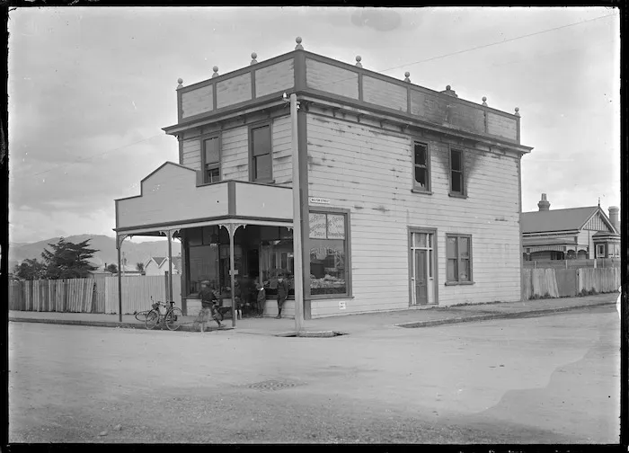 Fire damaged shop, Petone