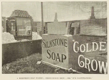 Image: A monstrous soap exhibit, Christchurch Show