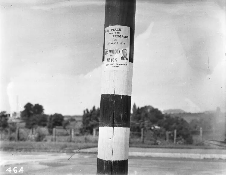 Mayoral campaign poster on a lamp post