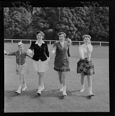 Image: Marching girls at opening of Newtown Park, Wellington