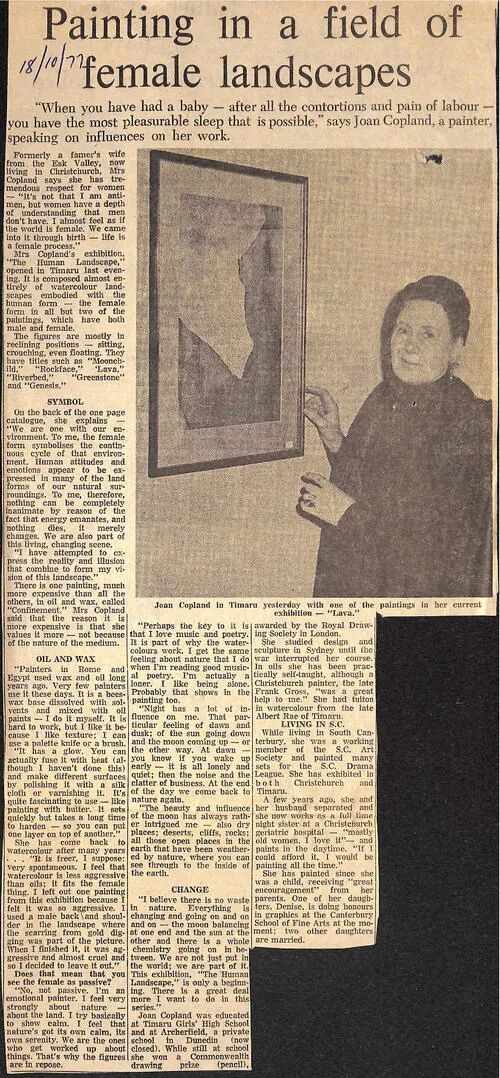 Painting in a field of female landscapes