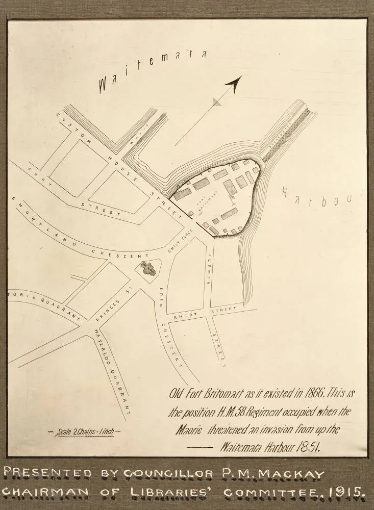 Old Fort Britomart as it existed in 1866