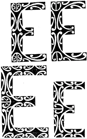 Image: Letters of the alphabet; decorated — ink sketches — Alexander Turnbull Library Art Room; E280/49