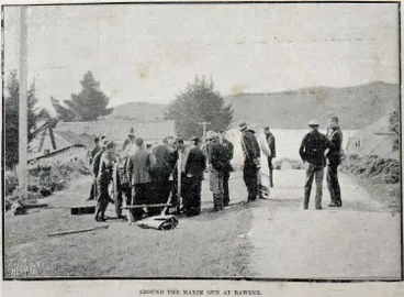 Image: AROUND THE MAXIM GUN AT RAWENE