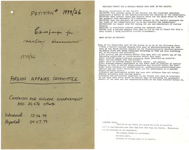 Image: Campaign for Nuclear Disarmament Petition, 1979