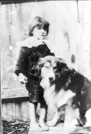 Image: Boy with dog, 1912