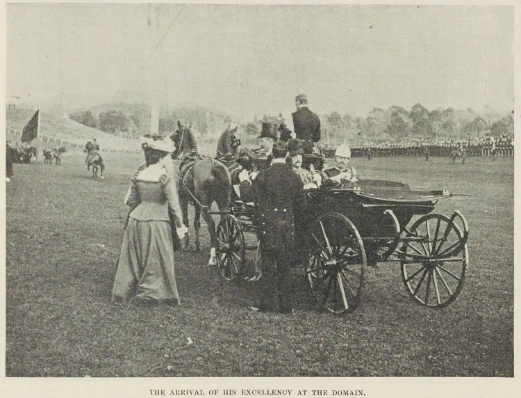 The arrival of His Excellency at the Domain