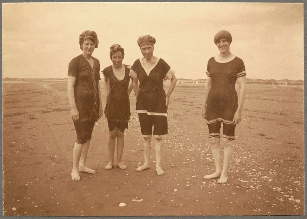 "The sea hath its pearls": 'Boxing Day at Hokio, 26 December 1918'. From the album: Family photograph album; 1917 - 1920; Adkin, Leslie