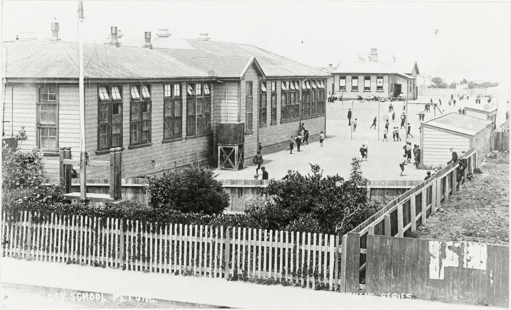 Central School: A,. Wickens postcard