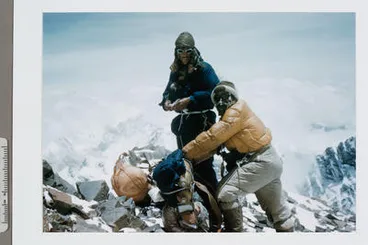 Image: Edmund Hillary and Tenzing Norgay at 27,900 feet, (8,504 m)