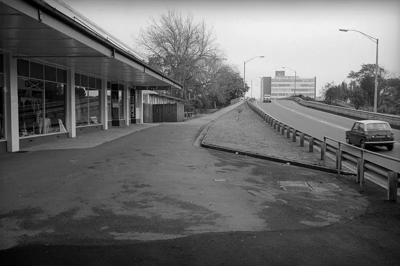 View of Claudelands Road from Subway Buildings