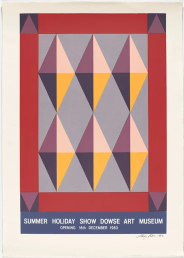Image: Poster announcing Summer Holiday Show at the Dowse Art Museum opening 16th December 1983
