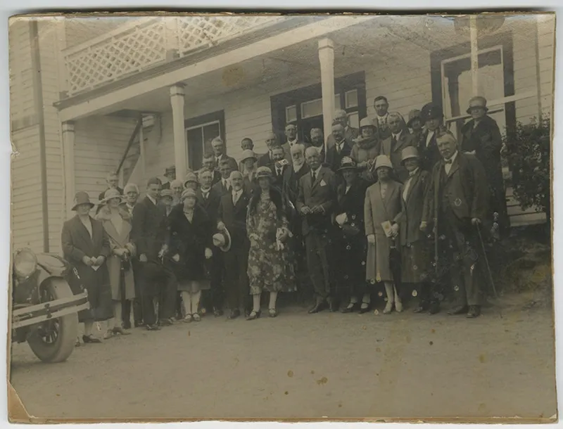 Photograph, Local group outside the Aparima Hotel